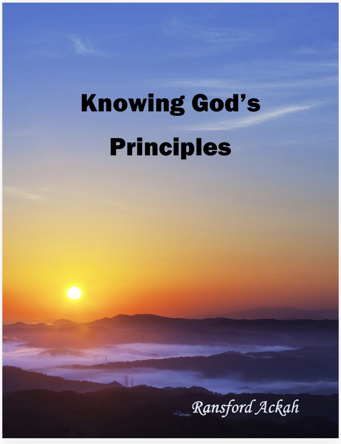 Knowing God's Principles